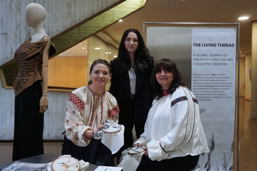 Ia cusută la Romanian Creative Week, prezentată în cadrul unui eveniment impresionant al UNESCO, la Paris: „Este una dintre cele mai frumoase zile de sărbătoare pentru patrimoniul românesc”